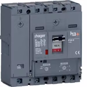 Interruttore di potenza Hager h3+P160 TM 4x160 A 70 kA HES161DC