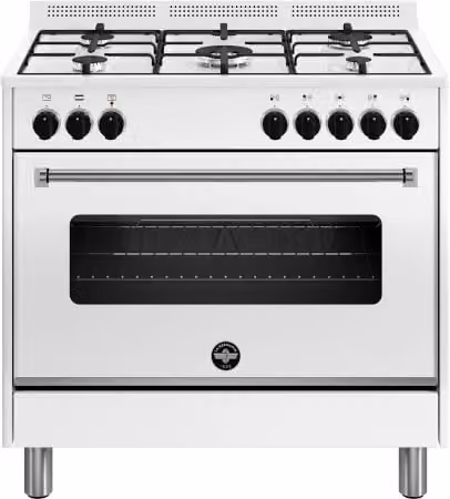 Cucina combinata a libera installazione LA GERMANIA AMN965EBV-24 bianca con gas e forno misto