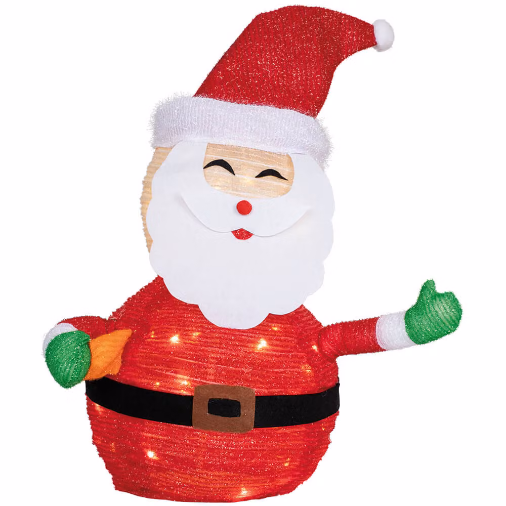 LED-Figur 'Tecidy', Santa, 45 LED bianchi caldi,