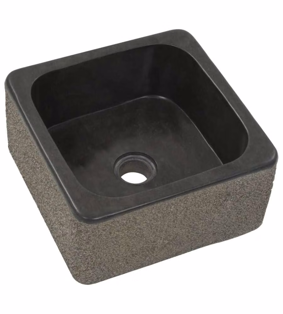 Lavandino 30x30x15 cm in Pietra di Fiume Nero