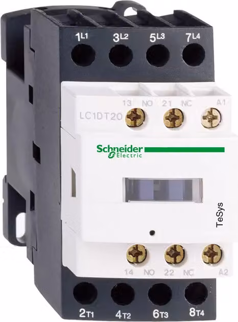 Contattore Schneider Electric LC1D 4p, +1S+1Ö, bobina 110 V CA LC1DT20F7