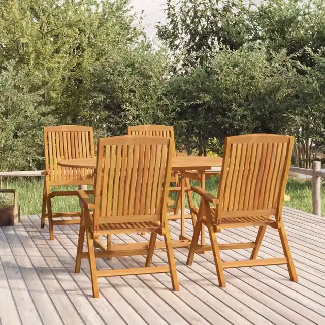 Set da Pranzo per Giardino 5 pz in Legno Massello di Teak 3154915