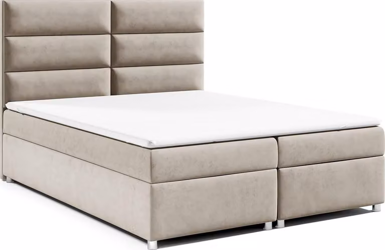 Best for Home Letto boxspring con contenitore Trinity K-4 Materasso a molle Bonell incl. topper, con consegna 160x200-Beige