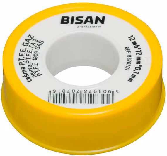 Gas idraulico Teflon bianco PTFE nastro filettatura sigillante perdita fissare 12m x 12mm x 0,1mm