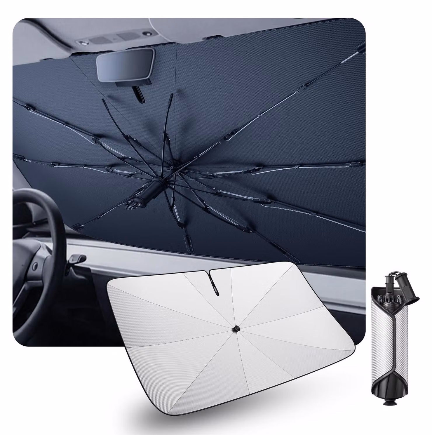 Omgoods - Parasole per auto Mazda 2 DJ dal 2015 al 2026, con protezione dal calore