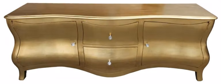 Casa Padrino Cassettiera TV barocca oro anticato 173 cm - mobile TV - credenza