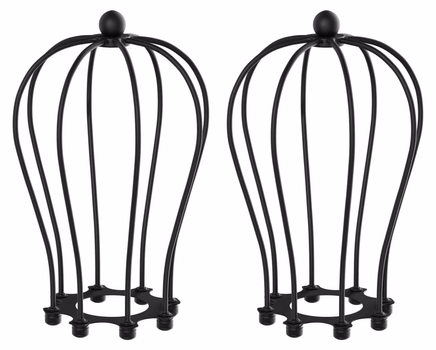 Solidchoice - Set di 2 paralumi in stile retrò, in metallo nero