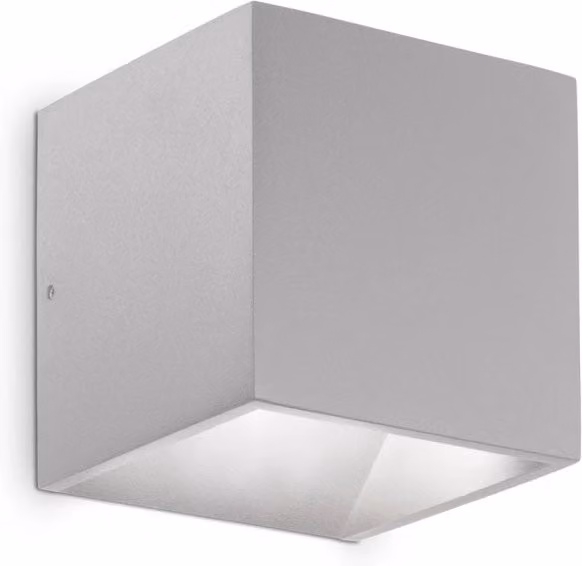 Applique da parete Rubik IDEAL LUX in alluminio grigio con LED 8,5W 4000K IP54