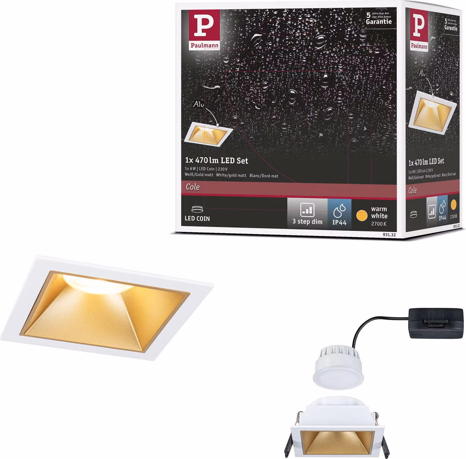 Paulmann Luce da incasso LED Cole set da 1