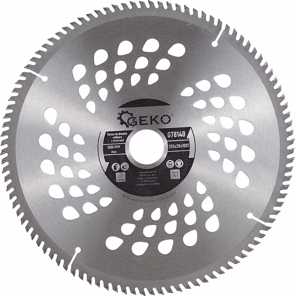 Disco di legno 255x30x40T con tagli precisi