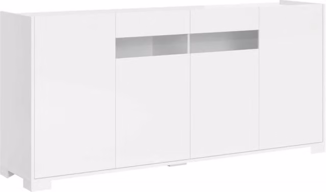 Madia 4 ante 174x40x81 cm bianco lucido - RIFLESSO
