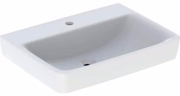 Geberit Renova Plan, lavabo, 65x48 cm, 1 trou pour robinet, sans trop-plein, 501641, 501.641.00.8, 501.641.00.8