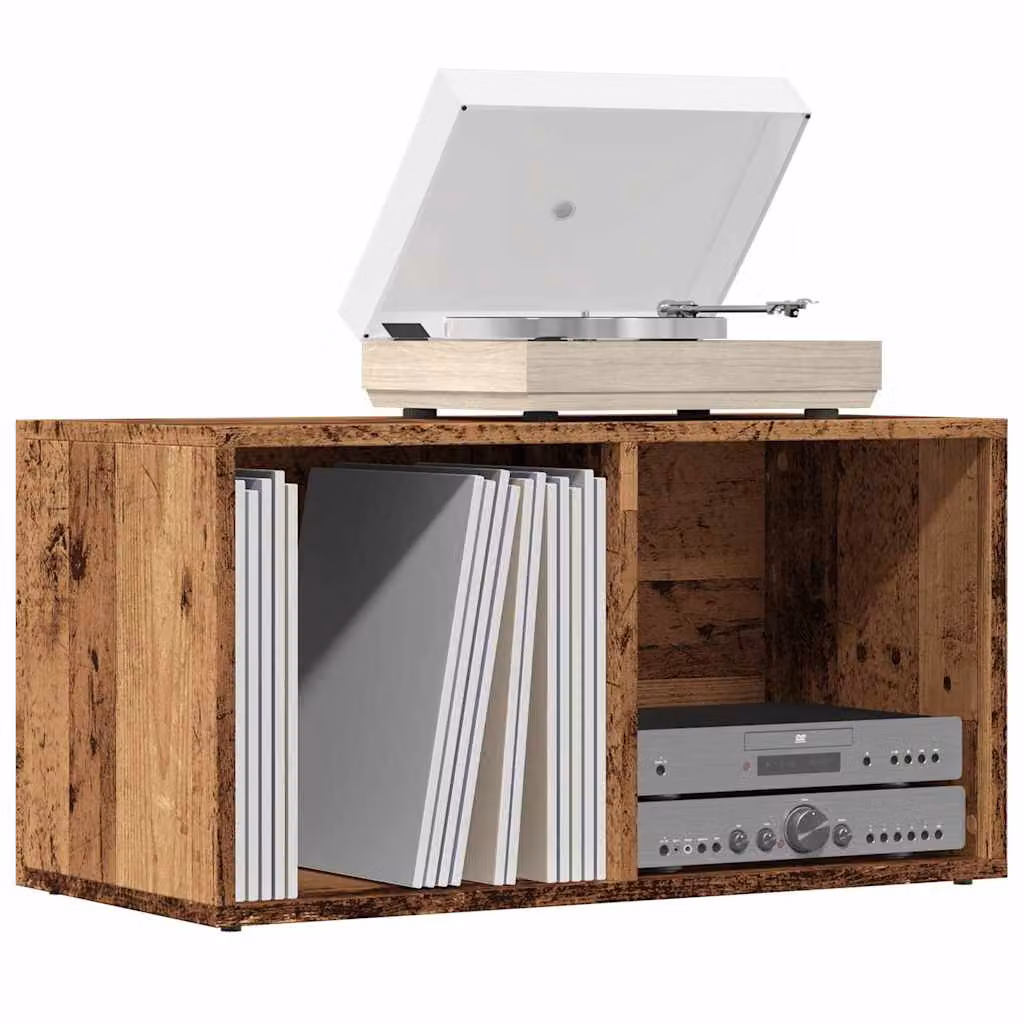 Scatola portaoggetti vidaXL in legno multistrato color marrone stile rustico L: 69,5 cm, P: 34,0 cm, H: 36,0 cm