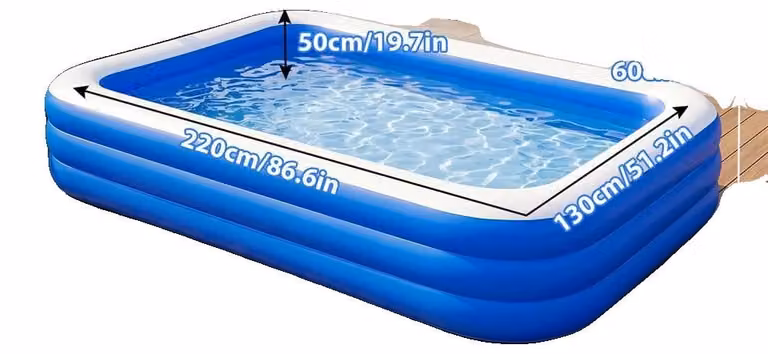 Piscina gonfiabile, realizzata con materiali resistenti, facile da montare, dimensioni: 262 cm
