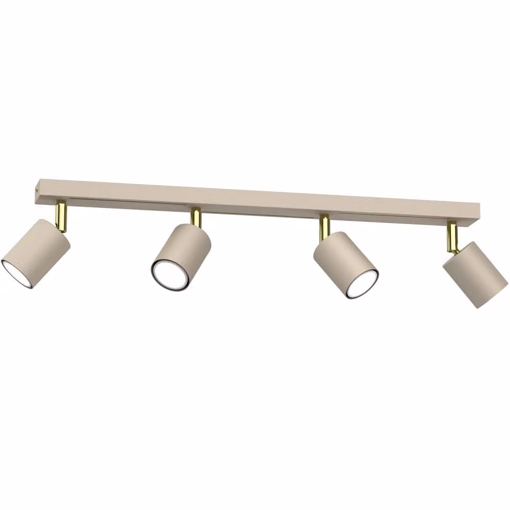Lampada da soffitto Striper color crema-oro lucido, 4xGU10x8W, metallo, dimensioni: 14,5x60x5,5 cm, IP20, Luminex