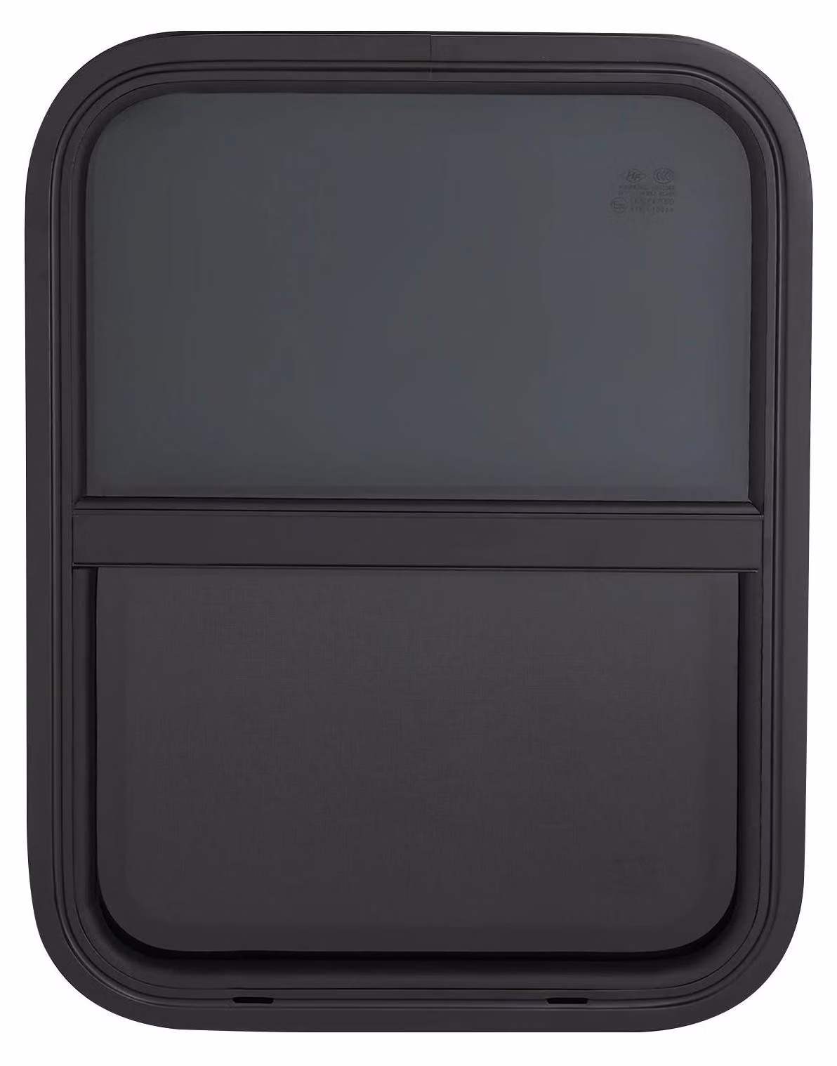 Finestre per camper - Finestra scorrevole verticale 45x60 cm - Finestra di ventilazione e protezione dalla vista per camper, caravan, camion e veicoli ricreativi - Colore: nero