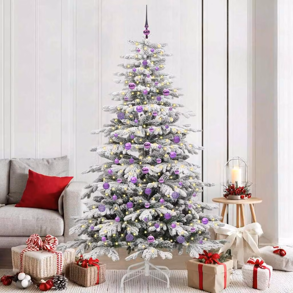 Maison Exclusive - Albero di Natale artificiale pieghevole bianco, 210 cm, in PE e PVC