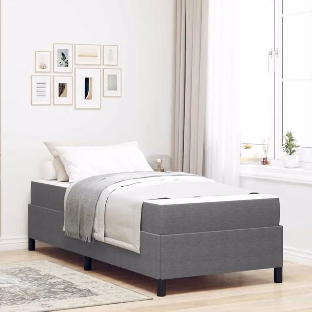 Struttura del letto-Giroletto Grigio chiaro 90 x 200 cm Tessuto 109840