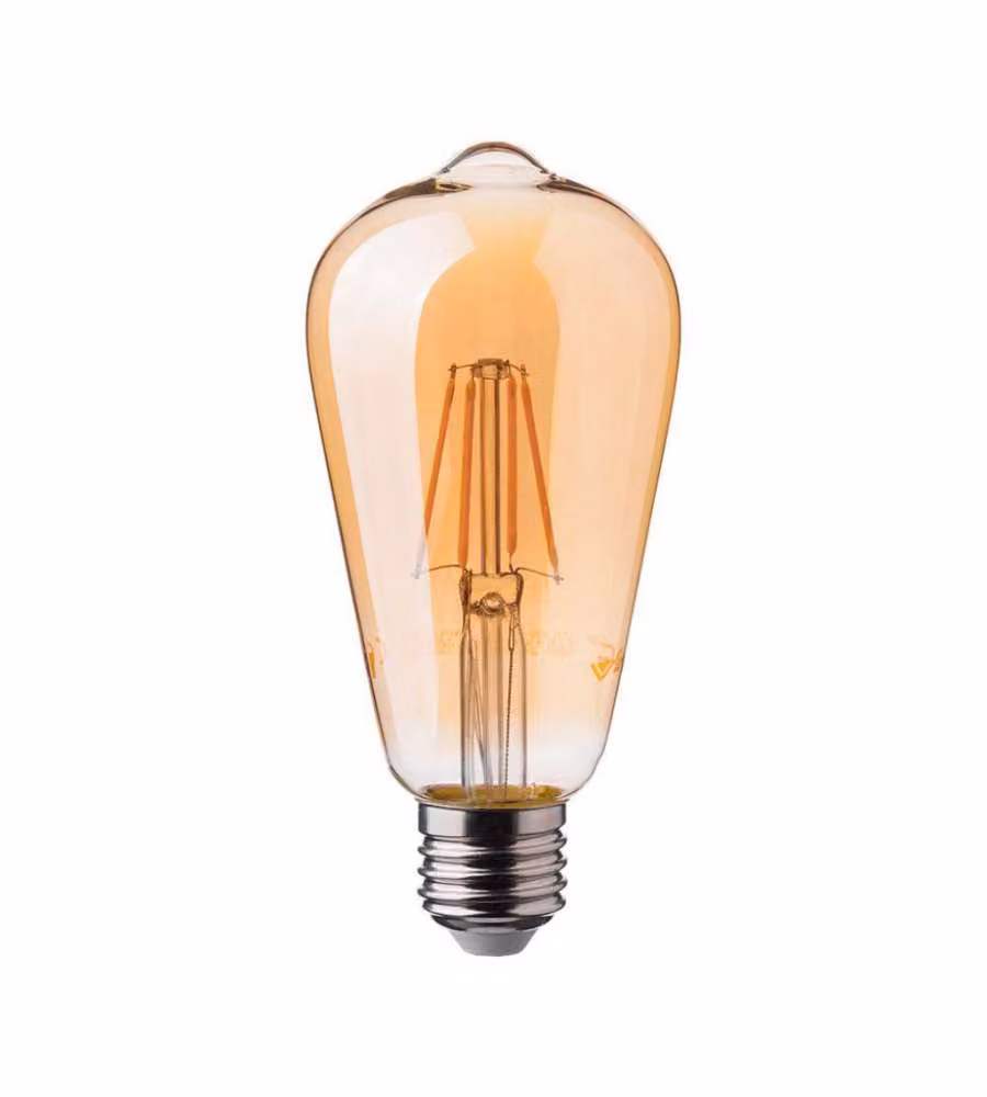 Lampadina LED E27 6W ST64 Filamento Ambrato 2200K