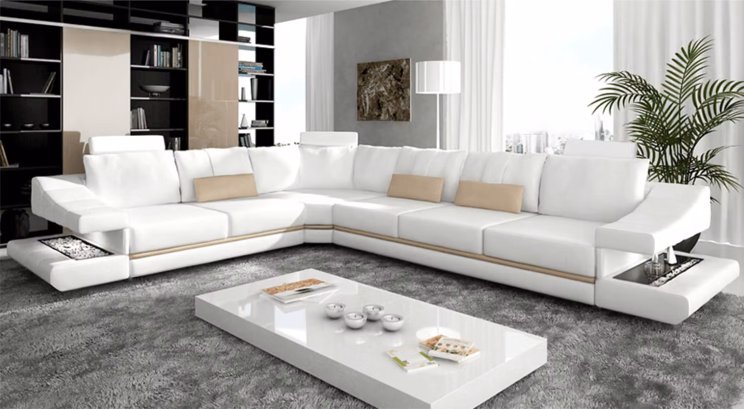 Wohnzimmer moderne Design Sofas Couchs Eleganc L-Form Ecksofa Stoff Couch