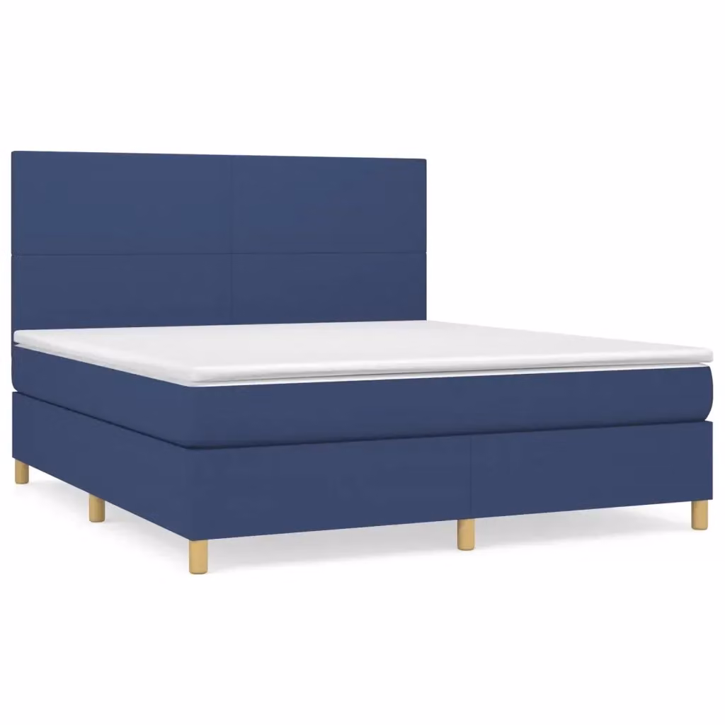 Letto Ibrido con Giroletto a Molle e Materasso vidaXL, Blu e Bianco, L/P: 180 x 200 cm – 2