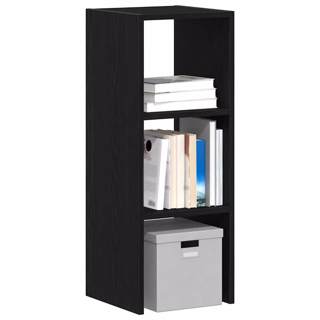Libreria moderna vidaXL in legno e MDF nero con pannello posteriore L/P/H: 30 x 30 x 80 cm