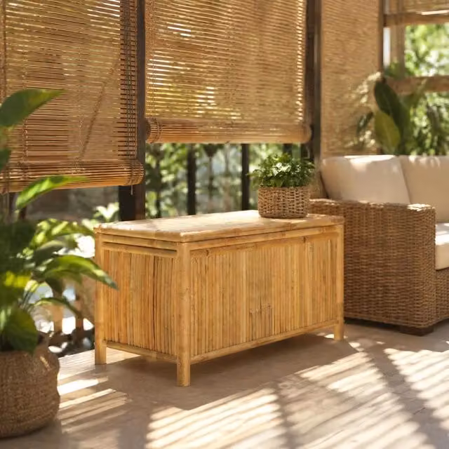 Garden Chest 110x52x55 Cm Bamboo