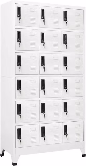 Armoire à casiers Blanc 90x40x180 cm Acier