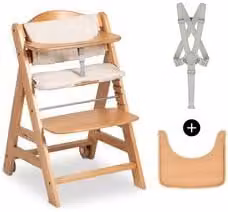 Seggiolone evolutivo Hauck in legno color beige