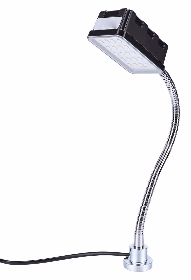 Lampada da lavoro magnetica da 10 W con collo flessibile a "cigno" e base magnetica