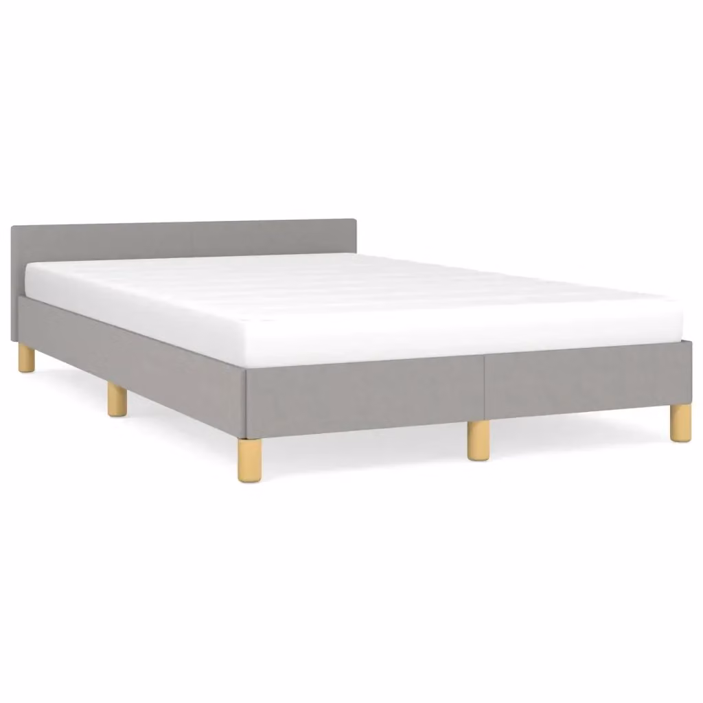 Struttura Letto Design Mania in Tessuto Grigio con Base in Legno e MDF L/P: 120 x 200 cm – 2