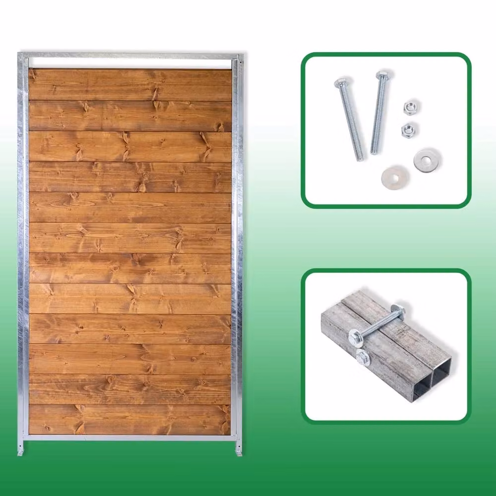 Pannello in legno SIDER BOX per box per cani, colore marrone, L: 100 cm, H: 180 cm – 2