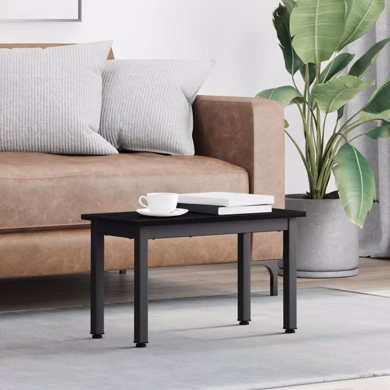 Maison Exclusive - Tavolino nero effetto rovere 60 x 30 x 36 cm Materiale ligneo