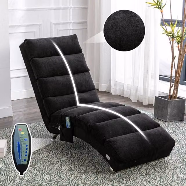 Divano Letto Relax con Vibrazione e Tasche Laterali ¨C MINIMAL ¨C Grigio