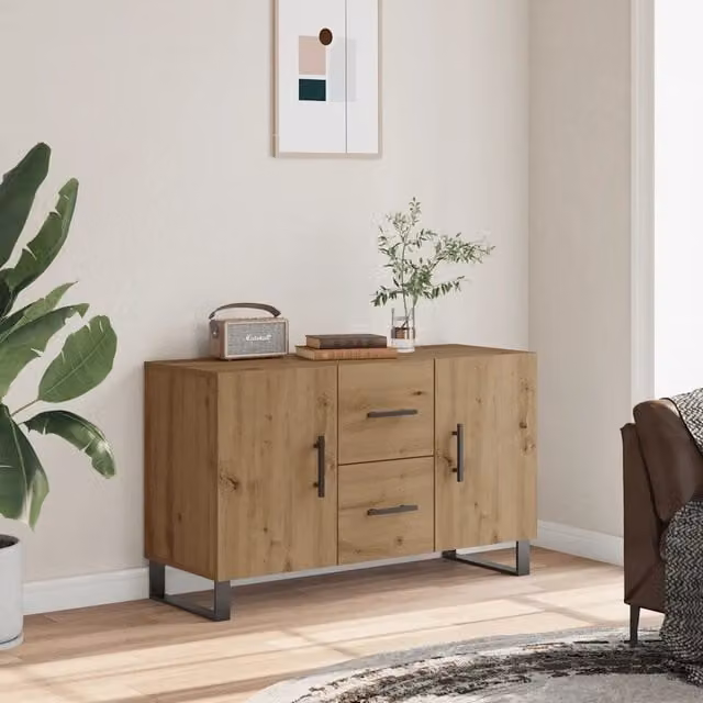 Credenza Moderna vidaXL in Legno e MDF Colore Marrone con Finitura Opaca L: 60 cm, P: 36 cm, H: 36 cm