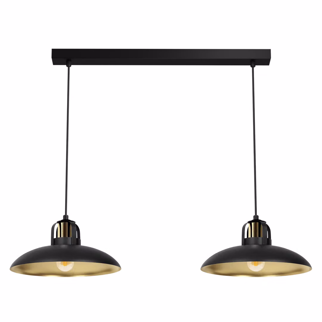 Felix Nero/Oro 2Xe27 Lampada a sospensione Lampada a soffitto Lampada a soffitto Lampada a sospensione