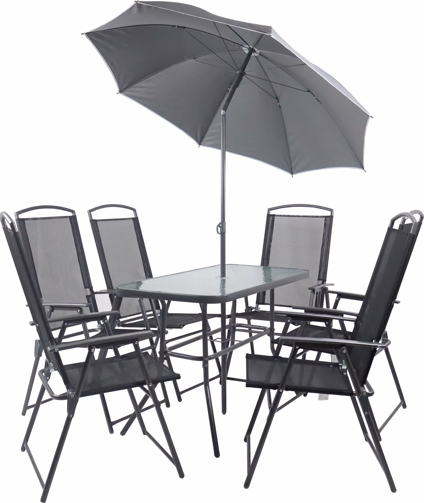 7 pz. set mobili da giardino | gruppo posti a sedere gruppo da pranzo | 1x tavolo, 6x sedie | dimensioni tavolo ca. H. 70 x W. 110 x D. 55 cm | Hochlehner Set 110