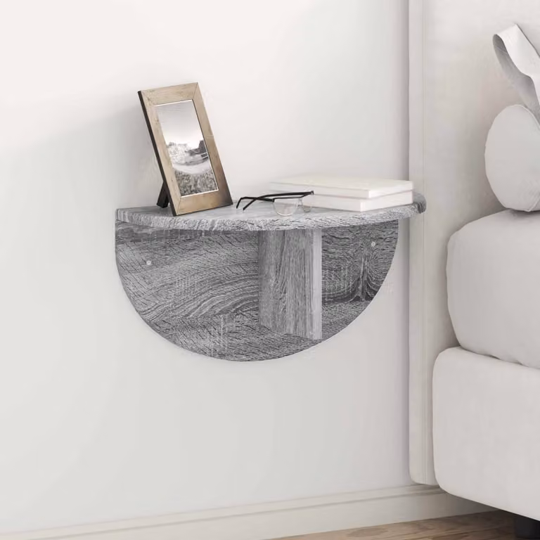 Set di 2 Scaffali da parete vidaXL Moderni in MDF Grigio L: 48 cm, P: 24 cm, H: 24 cm