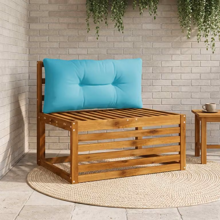 Cuscino per schienale vidaXL PUTTEN rettangolare in 100% poliestere, colore turchese