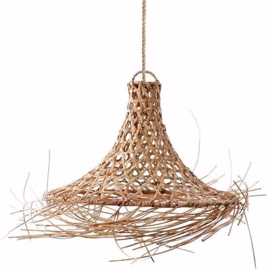 Lampada boho - 40 cm x 40 cm x 30 cm - Rattan - Stile costiero - Crea atmosfera