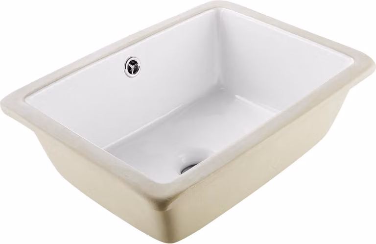 Lavabo da incasso Lavabo - Lavabo rettangolare in Vetroceramica 40 x 30,5 cm - Con troppopieno - Salvaspazio per bagni piccoli/bagni ospiti - Bianco