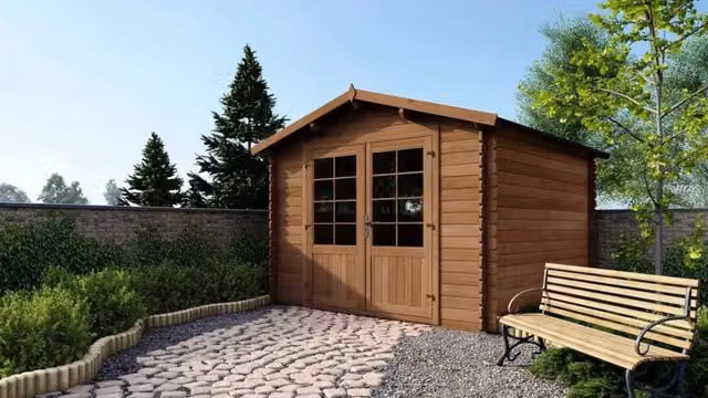 Casetta da giardino in legno ALTANKA DOM427 marrone, superficie 9m2, spessore 28mm, L/P: 3 x 3 m