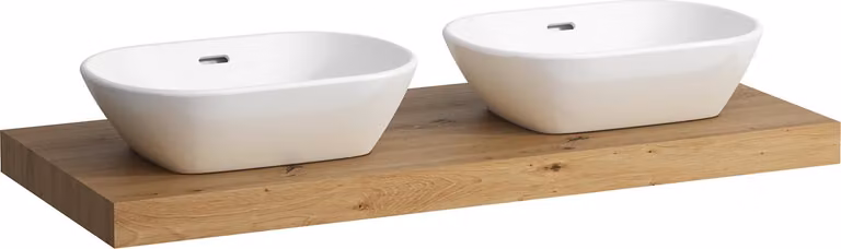 LAUFEN LANI Plan de toilette, découpe à gauche et à droite, 1185x495x65mm, H4046741122671, H4046741122671