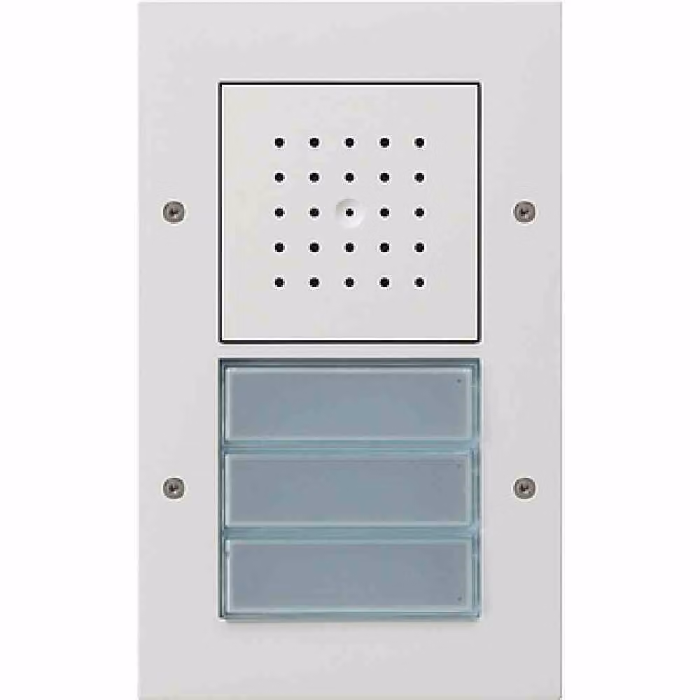Posto esterno Gira da 3 ingressi bianco puro 126766
