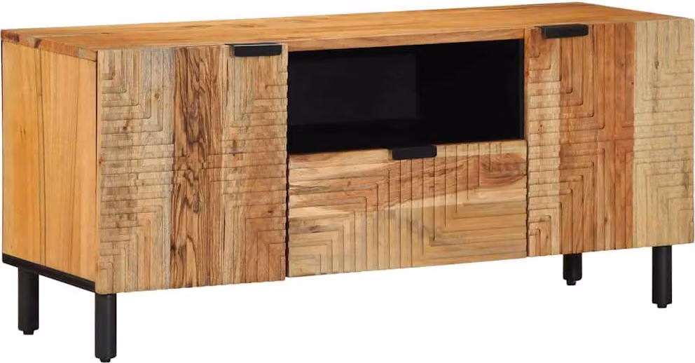 Mobile TV Marrone 105 x 33 x 46 cm Legno di mango massello