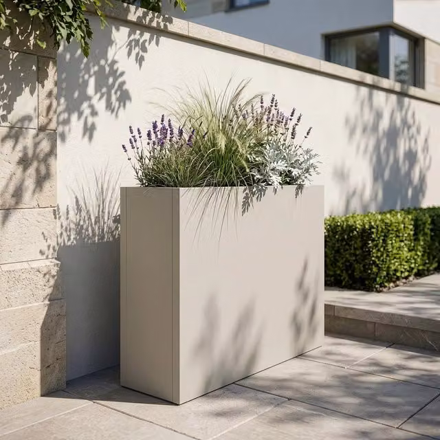 Fioriera Vaargel in acciaio galvanizzato casa.pro, disponibile nei colori marrone o grigio, L: 82 cm, H: 90 cm, P: 30 cm