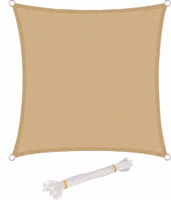 Tela di Ombreggiamento Reclinabile - Paracadutabile - Paravento Pergola - Canapa UV Resistente HDPE - Mocha 4x6m