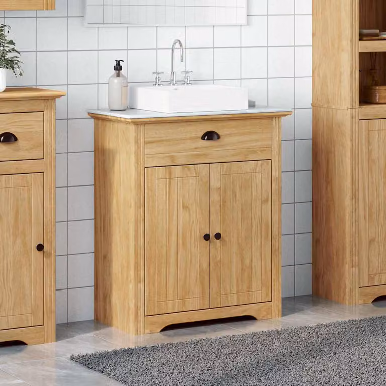 Mobile da bagno vidaXL BODO marrone miele L: 70 cm, P: 35 cm, H: 80 cm