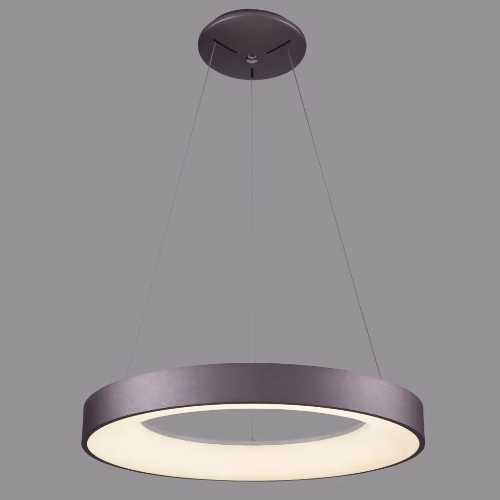 Italux Giulia lampada a sospensione LED 40W moderna in metallo, colore marrone e bianco, Ø 48 cm – 2