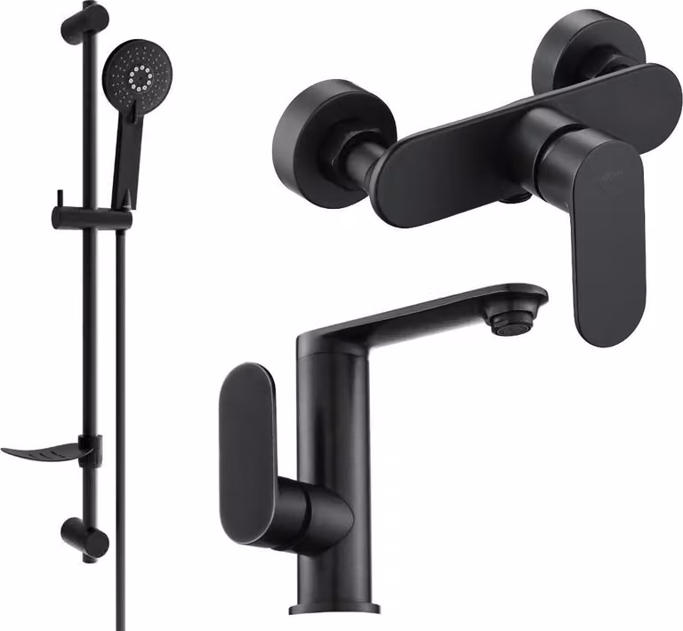 Mexen Milo DF40 set doccia, nero - 713054DF40-70